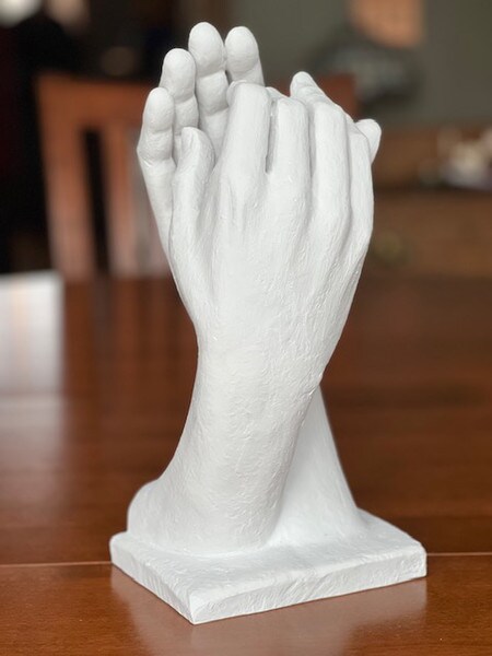 High End Statuary Cathedral Hands Rodin Statue Marble Sculptures Art